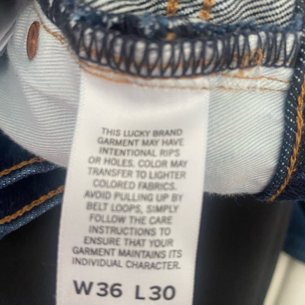 Men’s Lucky Brand Jeans - worn once or twice - dark blue denim